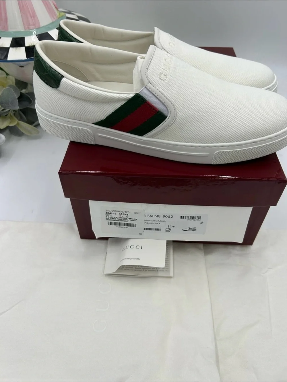 Gucci white canvas